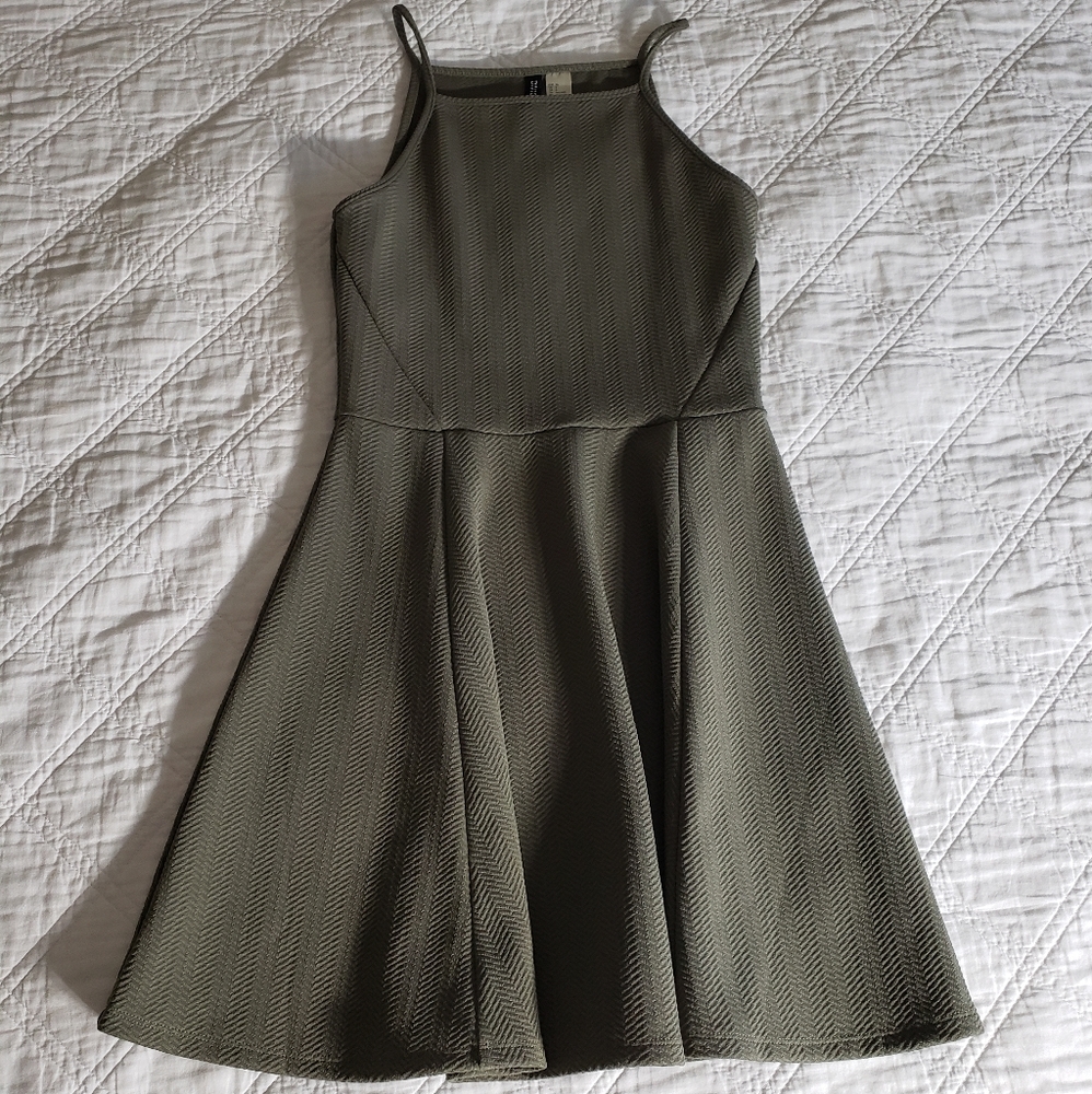 Halter Ribbed Knit Dress